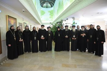 Делегация игуменов и насельников монастырей Коптской Церкви